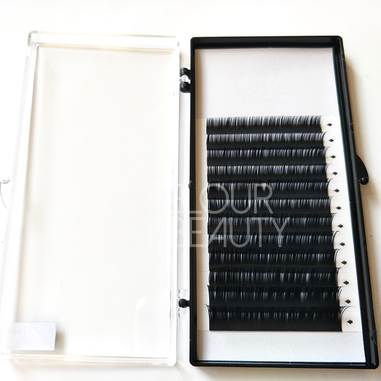 Premium soft volume lashes extensions private label wholesale UK ED42